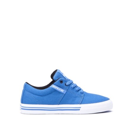 Supra Stacks II Vulc Kids Low Tops Shoes Blue UK 36RHB